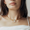 5.7ct East-west Pear Cut White Sapphire Torque Necklace