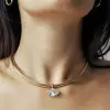 5.7ct East-west Pear Cut White Sapphire Torque Necklace