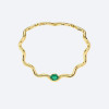 5ct Oval Cut Emerald Wavy Torque Necklace