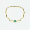5ct Oval Cut Emerald Wavy Torque Necklace