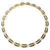 25ctw Blue and White Sapphire Art-deco Link Necklace