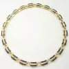 25ctw Blue and White Sapphire Art-deco Link Necklace
