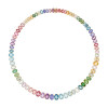 60ctw Oval Cut Multicolor Sapphire Riviera Rainbow Necklace
