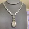 130ctw Huge Emerald and Asscher Cut Statement Necklace