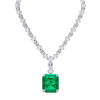 130ctw Huge Emerald and Asscher Cut Statement Necklace