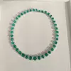 48ctw Gradient Size Emerald Cut Emerald Rivière Necklace