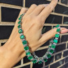 48ctw Gradient Size Emerald Cut Emerald Rivière Necklace