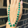 48ctw Gradient Size Emerald Cut Emerald Rivière Necklace