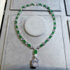 130ctw Huge Emerald Cut Emerald Chain Statement Necklace