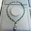130ctw Huge Emerald Cut Emerald Chain Statement Necklace