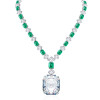 130ctw Huge Emerald Cut Emerald Chain Statement Necklace