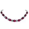 130ctw Oval Cut Ruby and White Sapphire Statement Necklace