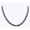 20ctw Round White and Black Sapphire Double-layer Tennis Necklace