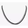 20ctw Round White and Black Sapphire Double-layer Tennis Necklace