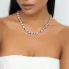 50ctw Round Cut Button Back Georgian style Rivière Necklace