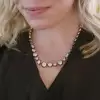 50ctw Round Cut Button Back Georgian style Rivière Necklace