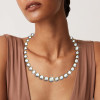 80ctw Cushion and Round Cut Victorian Style Rivière Necklace