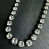 80ctw Cushion and Round Cut Victorian Style Rivière Necklace