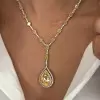 26.95ct Pear Cut Yellow Sapphire Pendant Necklace