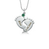 Baby Feet Name Necklace in 14K Gold Plated