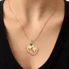 Baby Feet Name Necklace in 14K Gold Plated