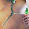 Pear Cut Green Sapphire Necklace for Women