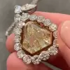 Halo Fancy Yellow Calf Cut Pendant Necklace