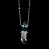 Created Emerald Sapphire Antique Pendant Necklace