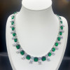 65ctw Cushion Cut Emerald Luxury Statement Necklace