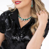 65ctw Cushion Cut Emerald Luxury Statement Necklace