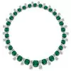 Luxury Cushion Cut Emerald Necklace for Women