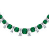 Luxury Cushion Cut Emerald Necklace for Women