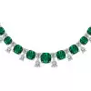 Luxury Cushion Cut Emerald Necklace for Women
