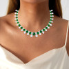 65ctw Cushion Cut Emerald Luxury Statement Necklace