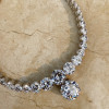 40ctw Round Cut White Sapphire Tennis Necklace