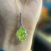 10.2ct Pear Cut Peridot Pendant Necklace