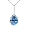 10.2ct Pear Cut Blue Topaz Pendant Necklace