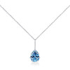 10.2ct Pear Cut Blue Topaz Pendant Necklace