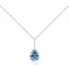 10.2ct Pear Cut Blue Topaz Pendant Necklace