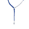 23ctw Pear Cut Blue and White Sapphire Necklace