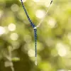 23ctw Pear Cut Blue and White Sapphire Necklace