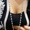 Emerald Cut White Sapphire Halo Necklace