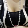 Emerald Cut White Sapphire Halo Necklace