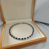 80ctw Pear Cut Blue Sapphire Halo Statement Necklace