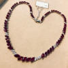 Marquise Cut Ruby Halo Necklace for Women