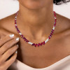 28ctw Marquise Cut Ruby Tennis Necklace