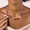 28ctw Marquise Cut Ruby Tennis Necklace