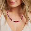 28ctw Marquise Cut Ruby Tennis Necklace