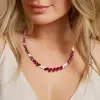 28ctw Marquise Cut Ruby Tennis Necklace
