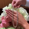 48ctw Cushion Cut White Sapphire Riviera Necklace 